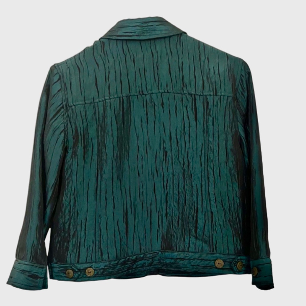 Ruby Rd Size 6 Petite Button Down Jacket Dark Tea… - image 2